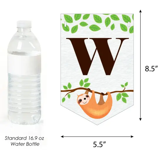 Big Dot of Happiness Let's Hang - Sloth - Baby Shower Bunting Banner - Party Decorations - Welcome Baby {4}