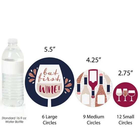 Big Dot of Happiness But First, Wine - Wine Tasting Party Giant Circle Confetti - Party Decorations - Large Confetti 27 Count {4}