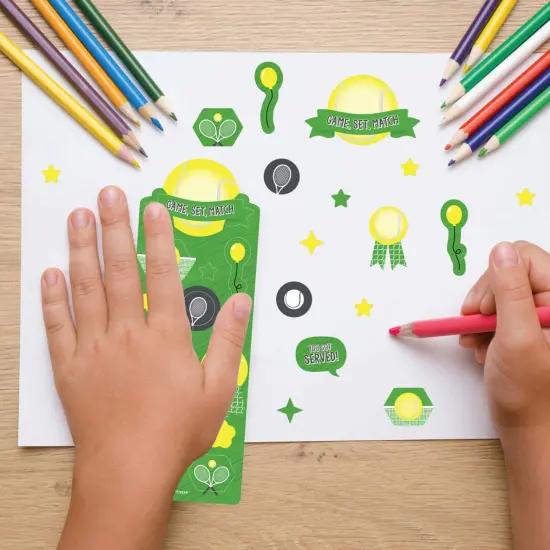 Big Dot of Happiness You Got Served - Tennis - Tennis Ball Birthday Party Favor Kids Stickers - 16 Sheets - 256 Stickers {7}
