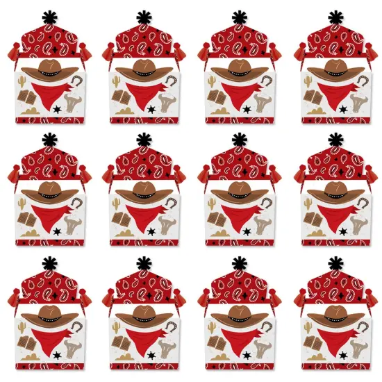 Big Dot of Happiness Western Hoedown - Treat Box Party Favors - Wild West Cowboy Party Goodie Gable Boxes - Set of 12 {6}