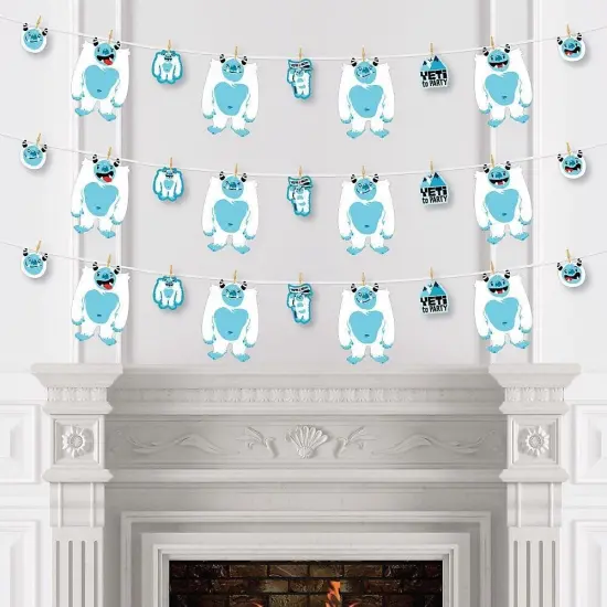 Big Dot of Happiness Yeti to Party - Abominable Snowman Party or Birthday Party DIY Decorations - Clothespin Garland Banner - 44 Pieces {4}