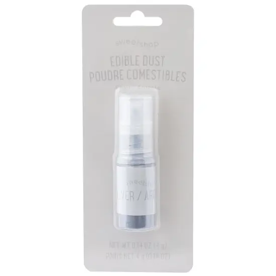 Sweetshop Edible Shimmer Dust Pump 0.14oz-Silver {1}