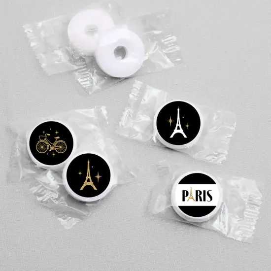 Big Dot of Happiness Stars Over Paris - Parisian Themed Party Round Candy Sticker Favors - Labels Fits Chocolate Candy (1 sheet of 108) {4}