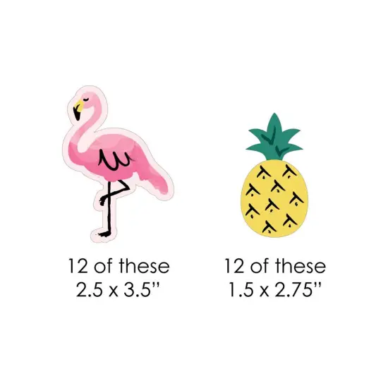 Big Dot of Happiness Pink Flamingo - Party Like a Pineapple - Tropical Summer DIY Shaped Party Cut-Outs - 24 Count {4}