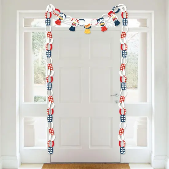 Big Dot of Happiness Fire Up the Grill - 90 Chain Links and 30 Paper Tassels Decoration Kit - Summer BBQ Picnic Party Paper Chains Garland - 21 feet {4}