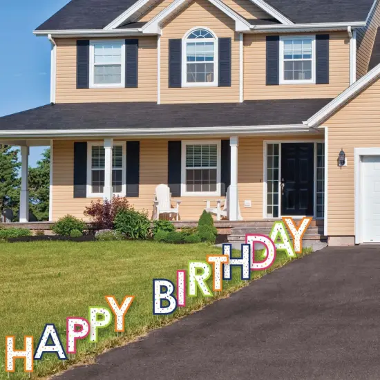 Big Dot of Happiness Cheerful Happy Birthday - Yard Sign Outdoor Lawn Decorations - Colorful Birthday Party Yard Signs - Happy Birthday {3}