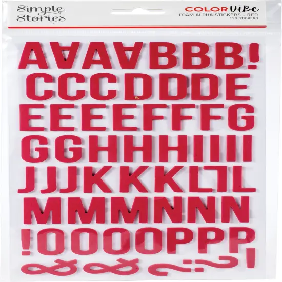 Simple Stories Color Vibe Foam Alpha Stickers 6"X12" 129/Pkg {1}