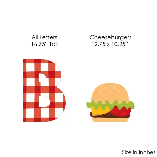 Big Dot of Happiness Fire Up the Grill - Large Summer BBQ Picnic Party Decorations - BBQ - Outdoor Letter Banner {7}