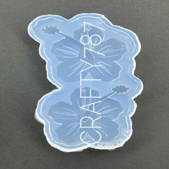 Hibiscus 1.4in Flor de Maga Dangle Earring Silicone Mold(C5) {3}