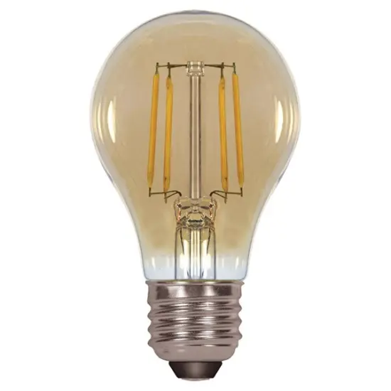 Satco Antique LED Filament 4.5w A19 2000k Dimmable E26 Amber Vintage S9583 bulb {1}
