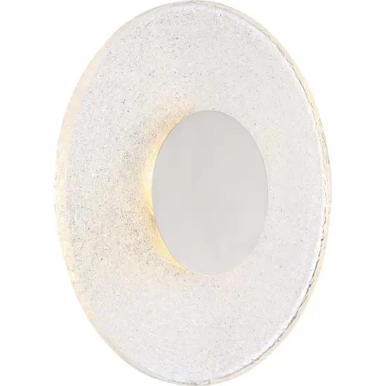 Nuvo Riverbed 11w LED Round Flush w/ Woven Glass in Matte Black Finish 3000k warm-white {1}