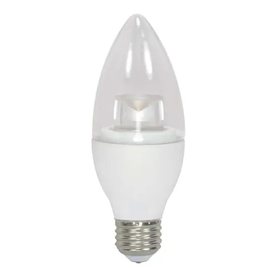 Satco 3.5w 120v B11 LED Clear 300Lm 2700k Warm White E26 Base Dimmable Bulb {1}