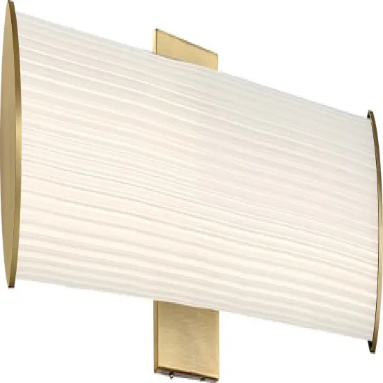 Nuvo 39w LED Module Lena Wall 1-Light 120v Brushed Brass & Striped Lens 3000k warm-white {1}