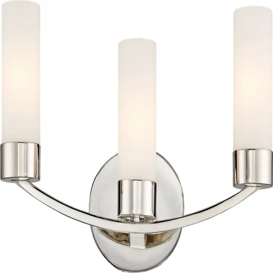 Denver 3-Light Wall Mounted Vanity & Wall Light Fixture in Polished Nickel Finish {1}