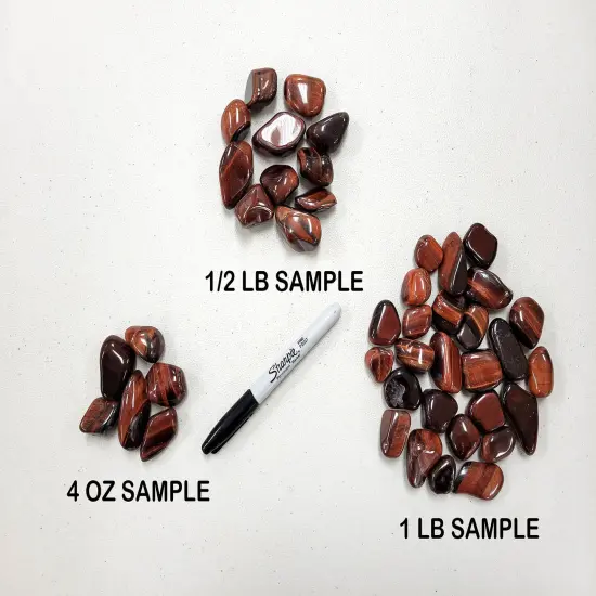 Bulk Tumbled Red Tiger's Eye Crystal Stones - Size Medium - 1 inch to 2 inch {3}