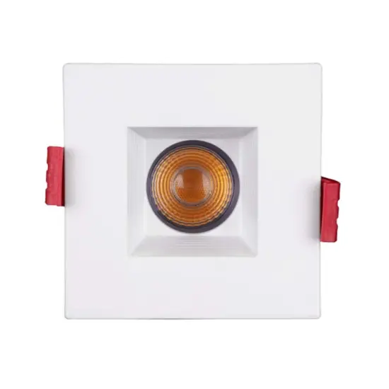 NICOR 2-inch Square LED Recessed Downlight with Baffle in White, 2700K {1}