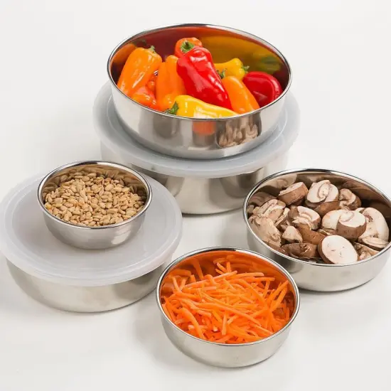 Lindy's 10 Piece Stainless Steel Nesting Bowl Set {1}