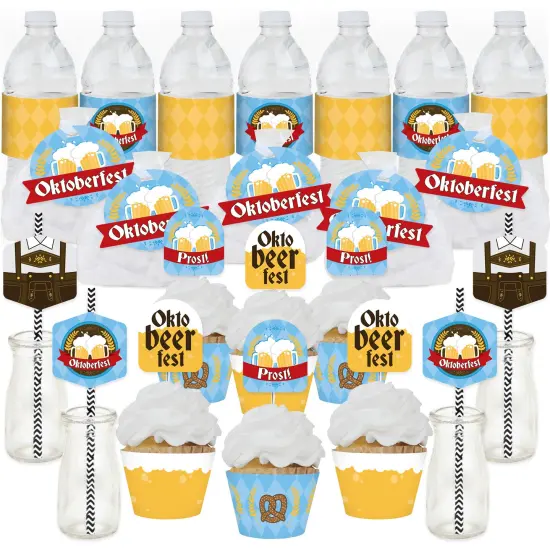 Big Dot of Happiness Oktoberfest - German Beer Festival Favors and Cupcake Kit - Fabulous Favor Party Pack - 100 Pieces {1}