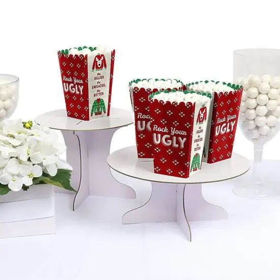 Big Dot of Happiness Ugly Sweater - Holiday and Christmas Party Favor Popcorn Treat Boxes - Set of 12 {6}