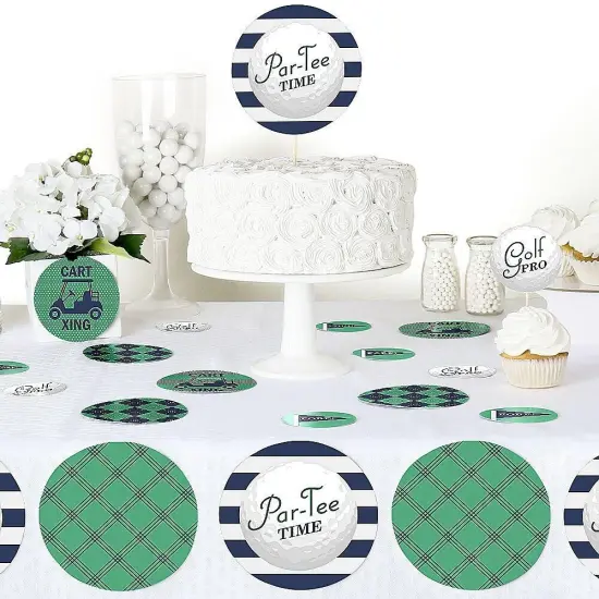 Big Dot of Happiness Par-Tee Time - Golf - Birthday or Retirement Party Giant Circle Confetti - Party Decorations - Large Confetti 27 Count {6}