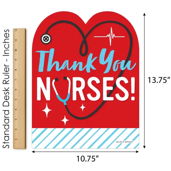Big Dot of Happiness Thank You Nurses - Outdoor Lawn Sign - Nurse Appreciation Week Yard Sign - 1 Piece {6}