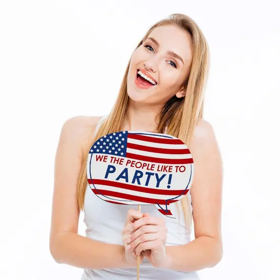 Big Dot of Happiness Funny 4th of July - Independence Day Photo Booth Props Kit - 10 Piece {3}
