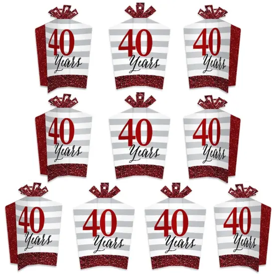 Big Dot of Happiness We Still Do - 40th Wedding Anniversary - Table Decorations - Anniversary Party Fold and Flare Centerpieces - 10 Count {1}