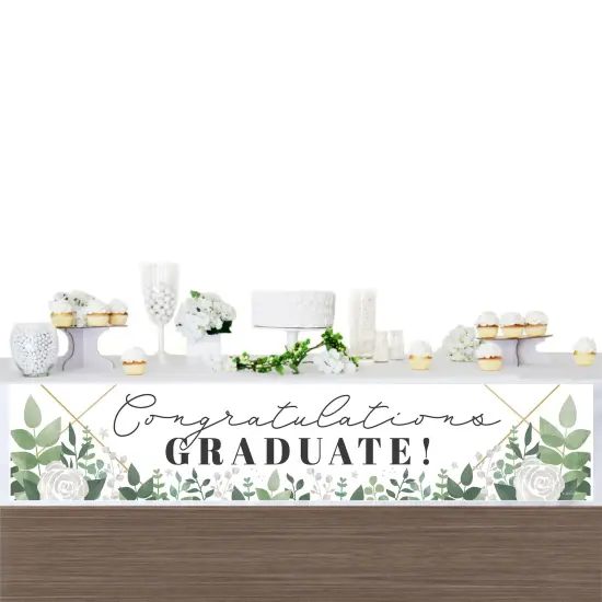 Big Dot of Happiness Boho Botanical Graduate - Greenery Graduation Decorations Party Banner {4}