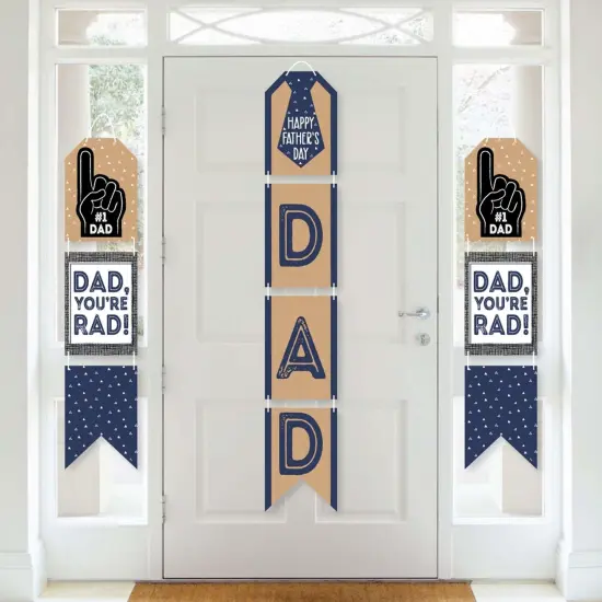Big Dot of Happiness My Dad is Rad - Hanging Vertical Paper Door Banners - Father's Day Party Wall Decoration Kit - Indoor Door Decor {1}
