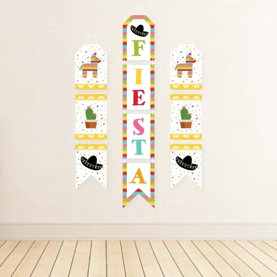 Big Dot of Happiness Let's Fiesta - Hanging Vertical Paper Door Banners - Fiesta Wall Decoration Kit - Indoor Door Decor {4}
