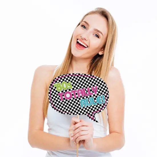 Big Dot of Happiness 80's Retro - Totally 1980s Photo Booth Props Kit - 20 Count {4}