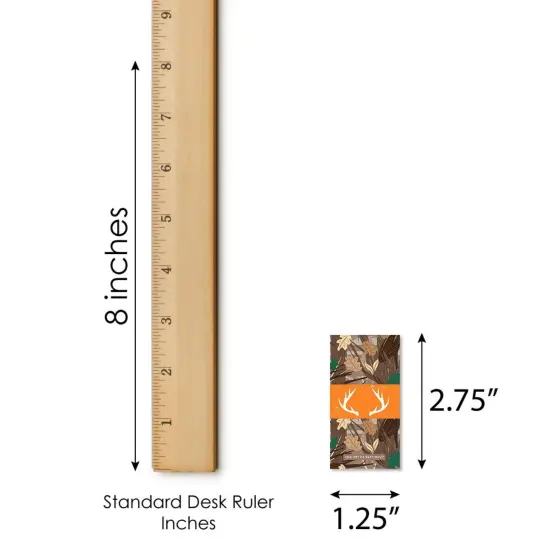 Big Dot of Happiness Gone Hunting - Mini Candy Bar Wrapper Stickers - Deer Hunting Camo Baby Shower or Birthday Party Small Favors - 40 Count {6}