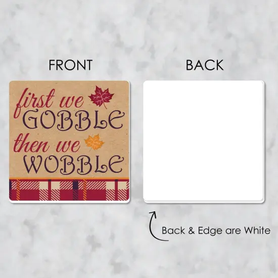 Big Dot of Happiness Friends Thanksgiving Feast - Funny Friendsgiving Party Decorations - Drink Coasters - Set of 6 {7}