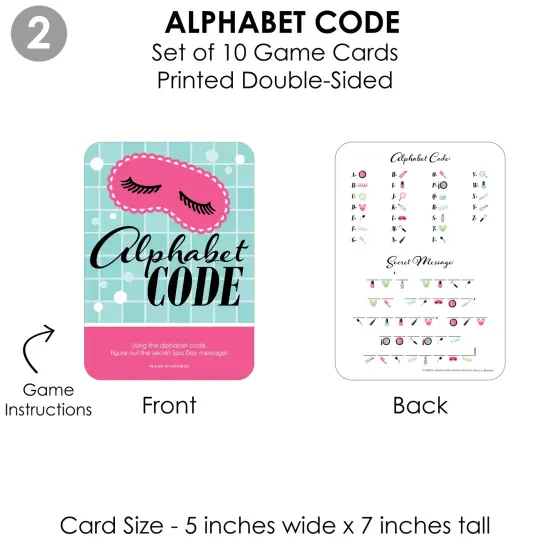 Big Dot of Happiness Spa Day - 4 Girls Makeup Party Games - 10 Cards Each - Gamerific Bundle {7}