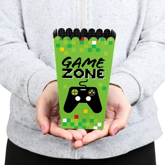 Big Dot of Happiness Game Zone - Pixel Video Game Party or Birthday Party Favor Popcorn Treat Boxes - Set of 12 {6}