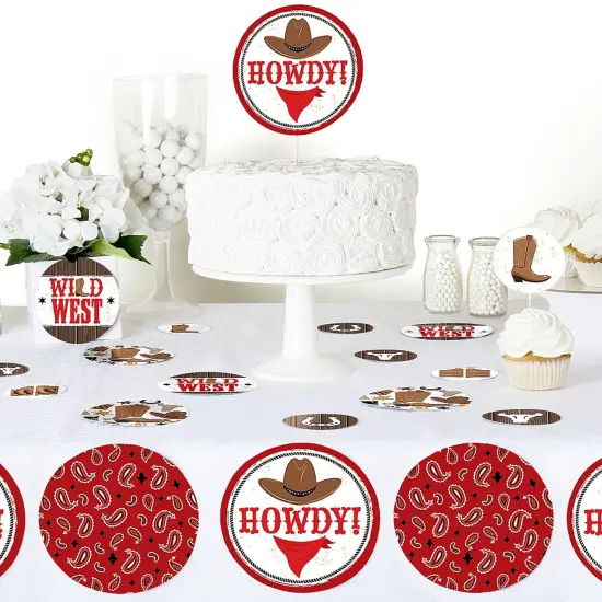 Big Dot of Happiness Western Hoedown - Wild West Cowboy Party Giant Circle Confetti - Party Decorations - Large Confetti 27 Count {6}
