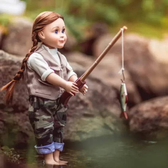 The Queen's Treasures 18 Inch Doll Clothes, 4 Pc Fishing Adventure Outfit {7}