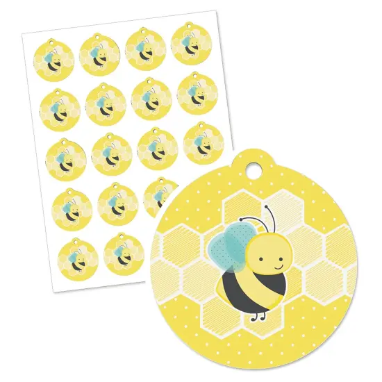 Big Dot of Happiness Honey Bee - Baby Shower or Birthday Party Favor Gift Tags (Set of 20) {3}