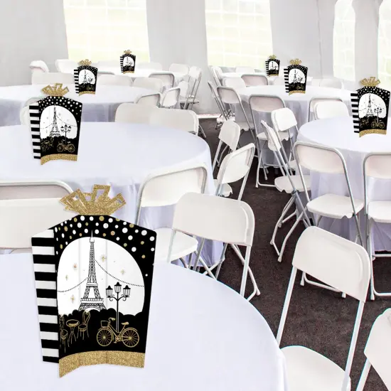 Big Dot of Happiness Stars Over Paris - Table Decorations - Parisian Themed Party Fold and Flare Centerpieces - 10 Count {3}