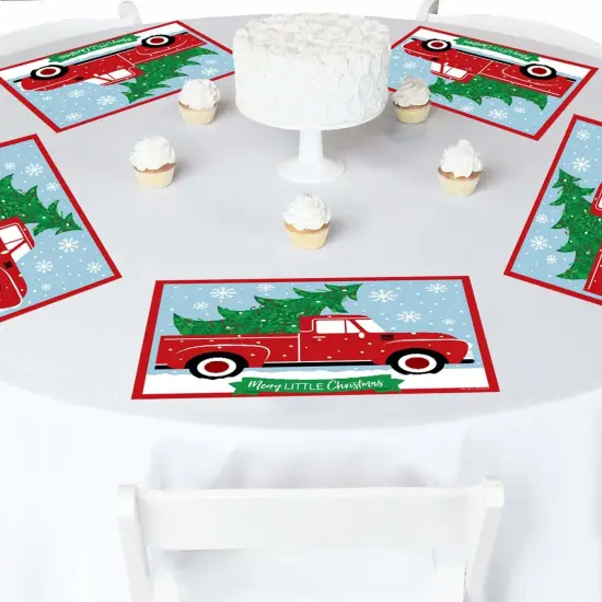 Big Dot of Happiness Merry Little Christmas Tree - Paper Red Truck and Car Christmas Party Coloring Sheets - Activity Placemats - Set of 16 {4}