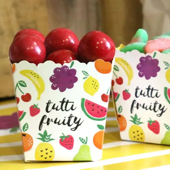 Big Dot of Happiness Tutti Fruity - Party Mini Favor Boxes - Frutti Summer Baby Shower or Birthday Party Treat Candy Boxes - Set of 12 {7}
