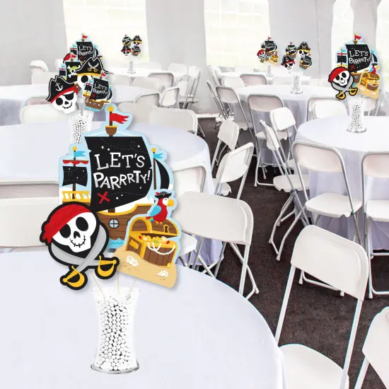 Big Dot of Happiness Pirate Ship Adventures - Skull Birthday Party Centerpiece Sticks - Showstopper Table Toppers - 35 Pieces {3}