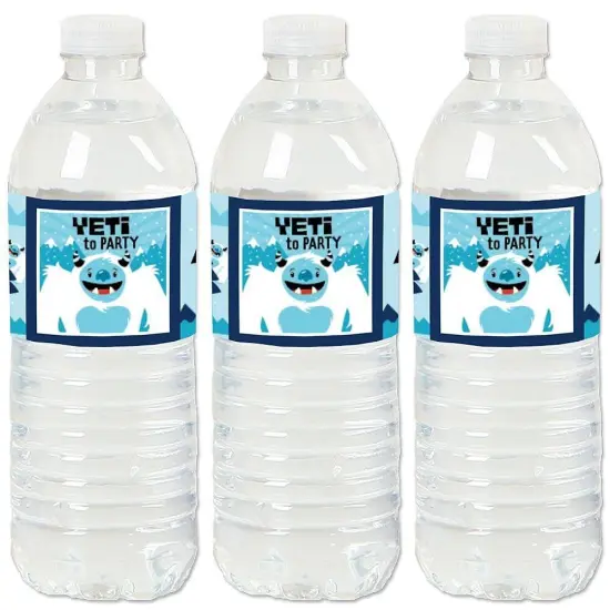 Big Dot of Happiness Yeti to Party - Abominable Snowman Party or Birthday Party Water Bottle Sticker Labels - Set of 20 {1}