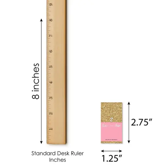 Big Dot of Happiness 2nd Birthday Girl - Two Much Fun - Mini Candy Bar Wrapper Stickers - Second Birthday Party Small Favors - 40 Count {6}
