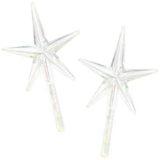 CousinDIY Ceramic Christmas Tree Stars 3.875"X2.625" 2/Pkg-Iridescent {1}