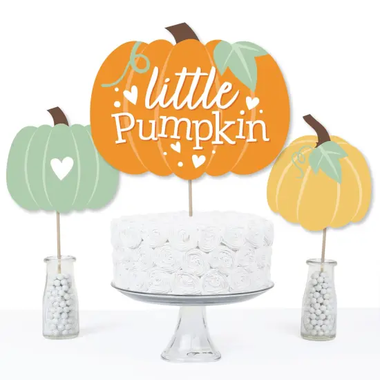 Big Dot of Happiness Little Pumpkin - Fall Birthday Party or Baby Shower Centerpiece Sticks - Table Toppers - Set of 15 {4}