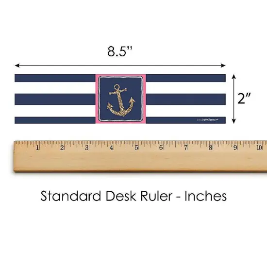 Big Dot of Happiness Last Sail Before the Veil - Nautical Bachelorette and Bridal Shower Water Bottle Sticker Labels - Set of 20 {6}