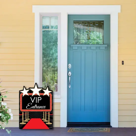 Big Dot of Happiness Red Carpet - Party Decorations - Movie Night Party Welcome Yard Sign {6}