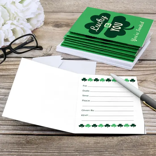 Big Dot of Happiness St. Patrick's Day - Fill In Saint Paddy's Day Party Invitations (8 count) {6}