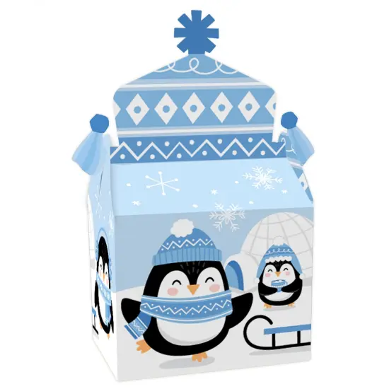 Big Dot of Happiness Winter Penguins - Treat Box Party Favors - Holiday and Christmas Party Goodie Gable Boxes - Set of 12 {1}